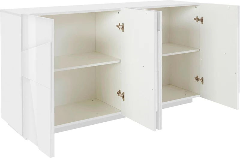 Lilianna - Madia credenza design moderno in legno 4 ante cm 162x44x86h - vari colori
