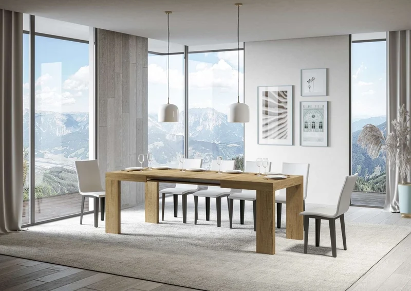Napal - Tavolo allungabile design moderno per cucina o sala pranzo in legno - vari modelli