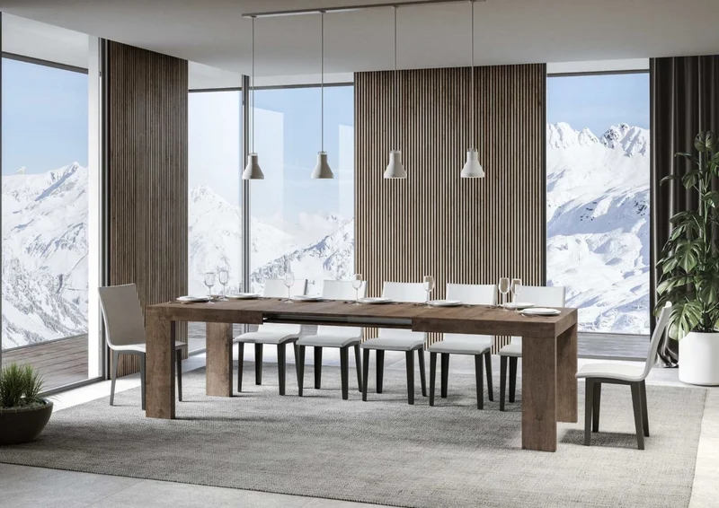 Napal - Tavolo allungabile design moderno per cucina o sala pranzo in legno - vari modelli