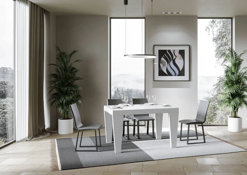William - Tavolo design allungabile in legno da soggiorno - vari modelli