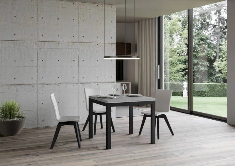 Ares Libra - Tavolo allungabile quadrato con piano in legno apertura a libro cm 90/180x90x78h - vari colori