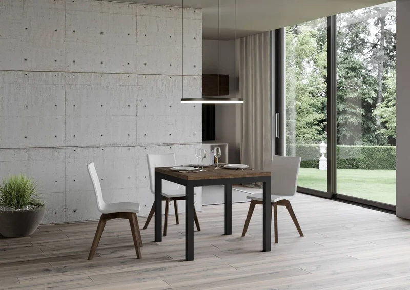 Ares Libra - Tavolo allungabile quadrato con piano in legno apertura a libro cm 90/180x90x78h - vari colori