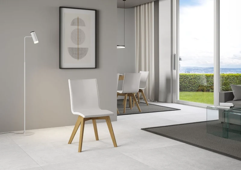 Clary - Set da 2 Sedia moderna gambe in legno seduta in ecopelle cm 44x40x84h - vari colori