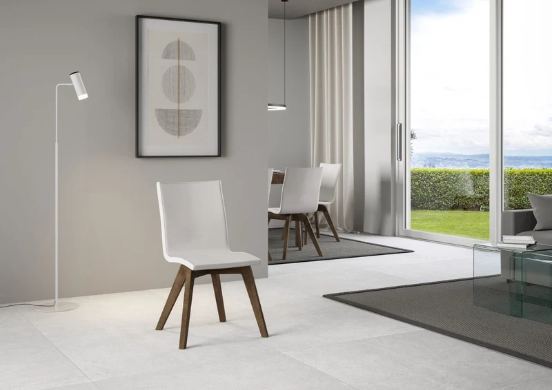 Clary - Set da 2 Sedia moderna gambe in legno seduta in ecopelle cm 44x40x84h - vari colori