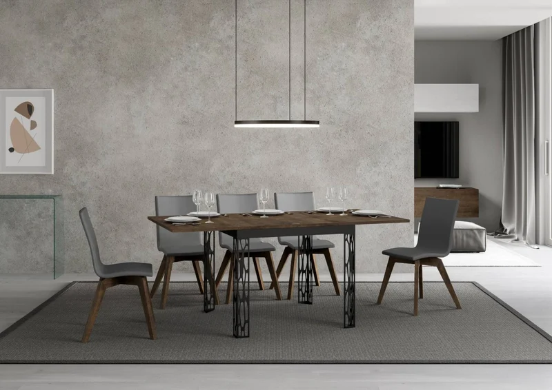 Ghibli Libra - Tavolo quadrato allungabile piano in legno apribile a libro cm 90/180x90x78 - vari colori