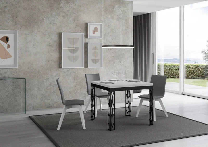 Ghibli Libra - Tavolo quadrato allungabile piano in legno apribile a libro cm 90/180x90x78 - vari colori