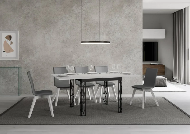 Ghibli Libra - Tavolo quadrato allungabile piano in legno apribile a libro cm 90/180x90x78 - vari colori