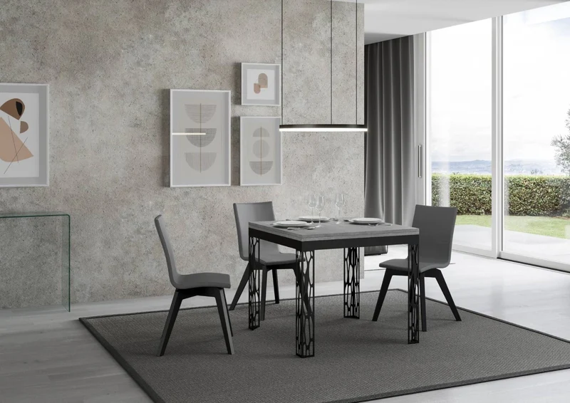 Ghibli Libra - Tavolo quadrato allungabile piano in legno apribile a libro cm 90/180x90x78 - vari colori