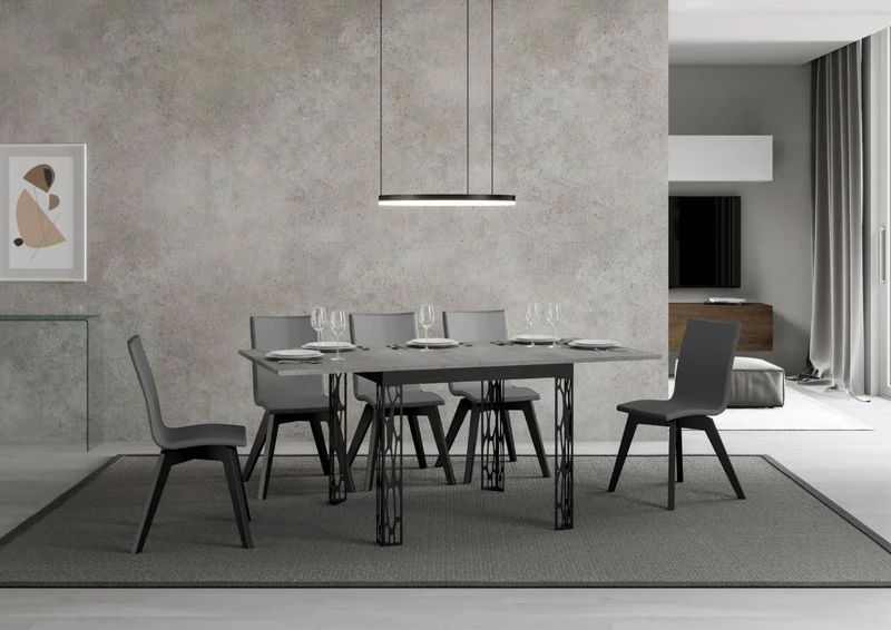 Ghibli Libra - Tavolo quadrato allungabile piano in legno apribile a libro cm 90/180x90x78 - vari colori