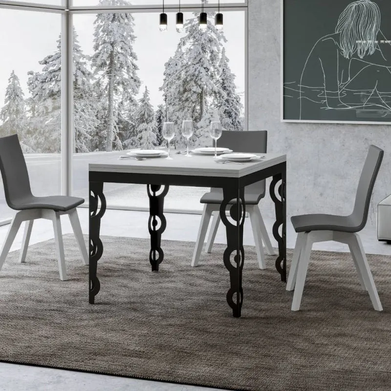Vittorian Libra - Tavolo allungabile quadrato piano apertura a libro cm 90/180x90x80h - vari colori