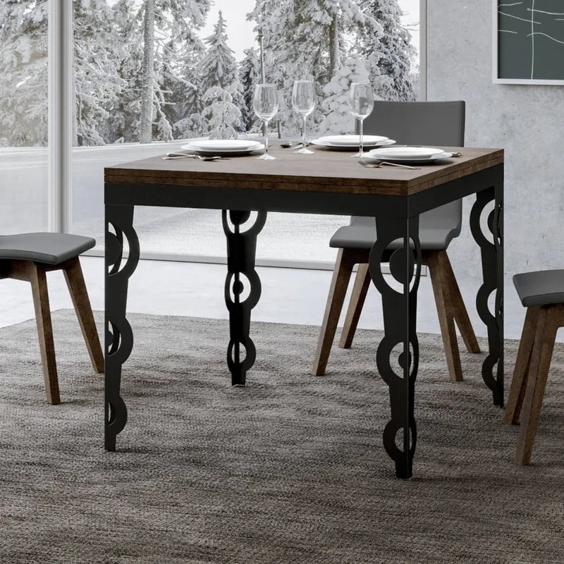 Vittorian Libra - Tavolo allungabile quadrato piano apertura a libro cm 90/180x90x80h - vari colori