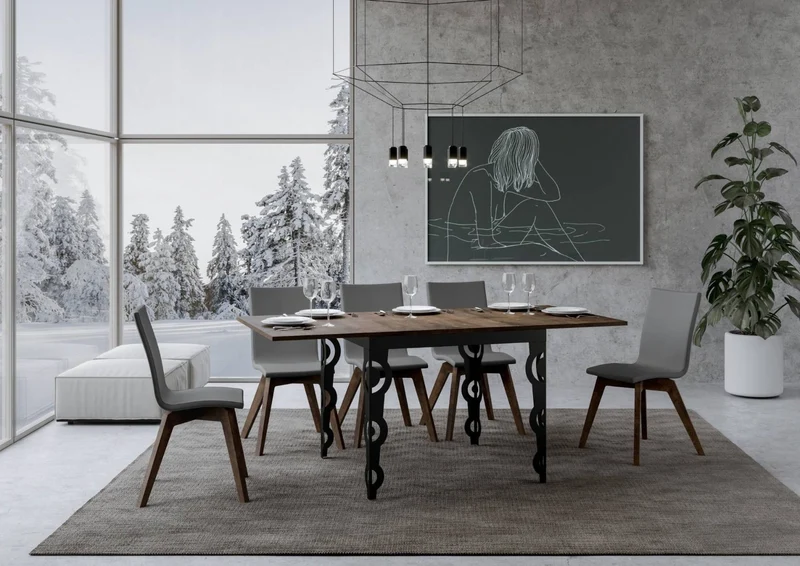 Vittorian Libra - Tavolo allungabile quadrato piano apertura a libro cm 90/180x90x80h - vari colori