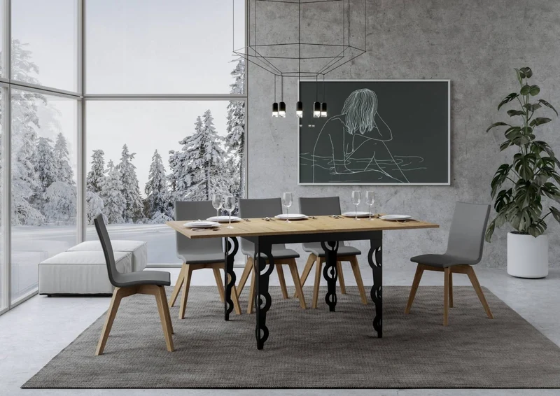 Vittorian Libra - Tavolo allungabile quadrato piano apertura a libro cm 90/180x90x80h - vari colori
