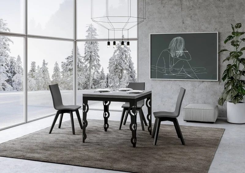 Vittorian Libra - Tavolo allungabile quadrato piano apertura a libro cm 90/180x90x80h - vari colori