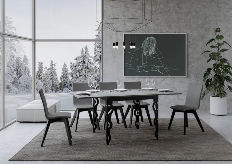 Vittorian Libra - Tavolo allungabile quadrato piano apertura a libro cm 90/180x90x80h - vari colori