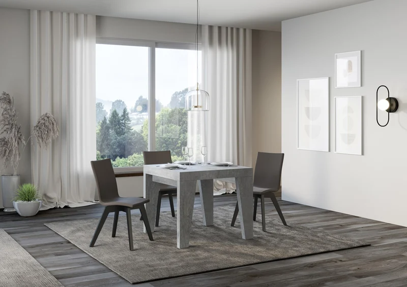 Senad - Tavolo quadrato in legno allungabile per sala pranzo cm 90/246x90x77h - vari colori