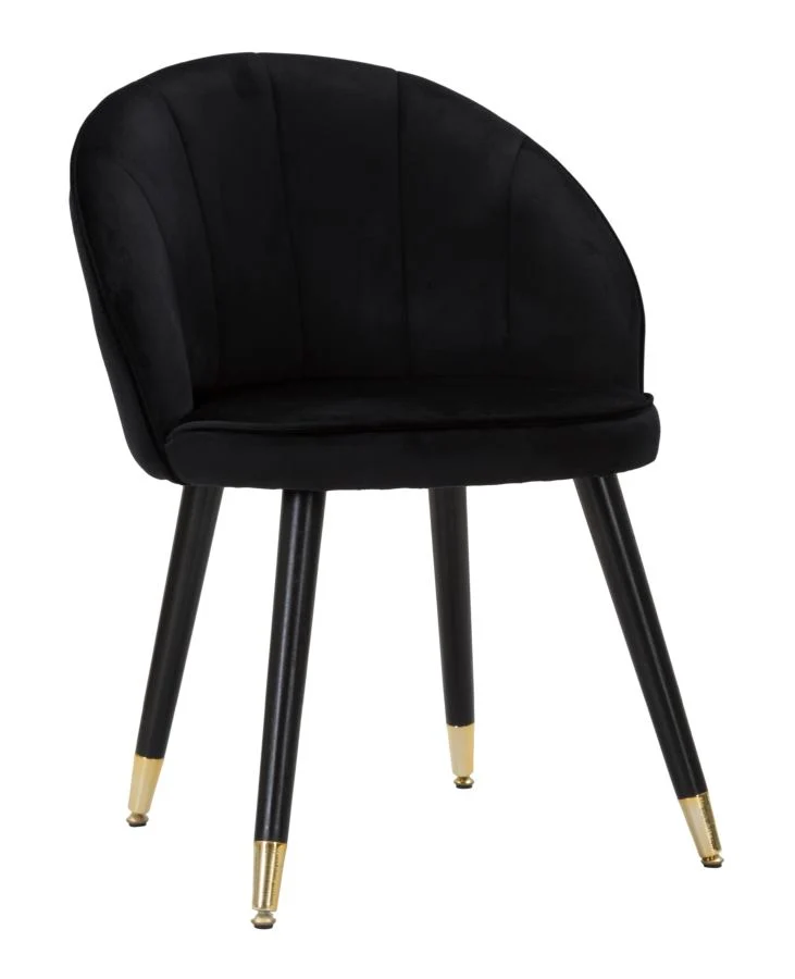 Sedia moderna da salotto seduta rivestita in tessuto velluto gambe in legno cm 57x58x80h - vari colori