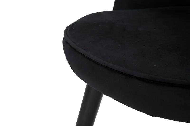 Sedia moderna da salotto seduta rivestita in tessuto velluto gambe in legno cm 57x58x80h - vari colori