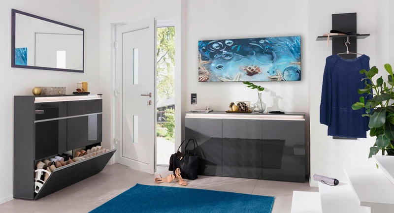 Concetta - Madia credenza da soggiorno in legno design moderno cm 150x40x81h - vari colori