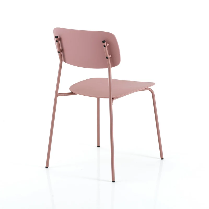 Set da 4 Sedia moderna in polipropilene e metallo cm 43x51x78h - vari colori