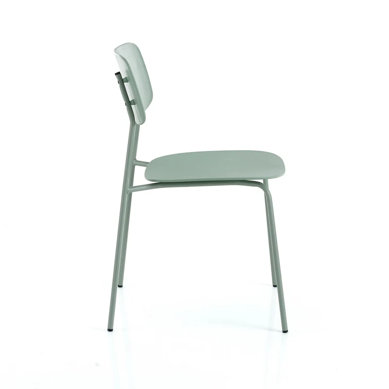 Set da 4 Sedia moderna in polipropilene e metallo cm 43x51x78h - vari colori