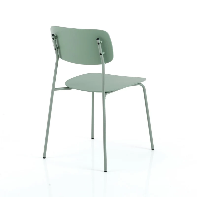 Set da 4 Sedia moderna in polipropilene e metallo cm 43x51x78h - vari colori