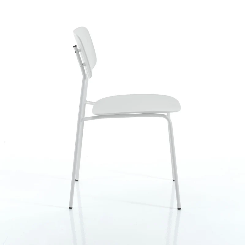 Set da 4 Sedia moderna in polipropilene e metallo cm 43x51x78h - vari colori