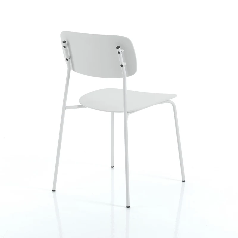 Set da 4 Sedia moderna in polipropilene e metallo cm 43x51x78h - vari colori