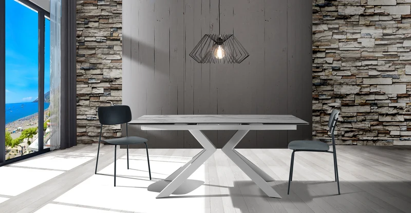 Set da 4 Sedia moderna in polipropilene e metallo cm 43x51x78h - vari colori