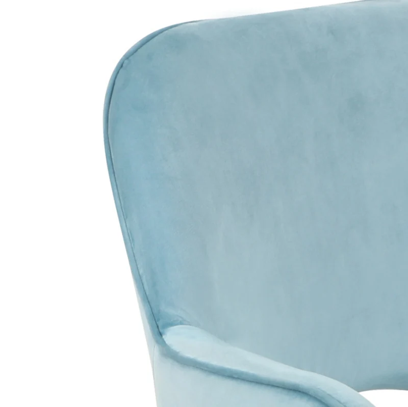 Sedia da ufficio regolabile rivestita in velluto base in metallo dorato cm 57x58x80/88h - vari colori