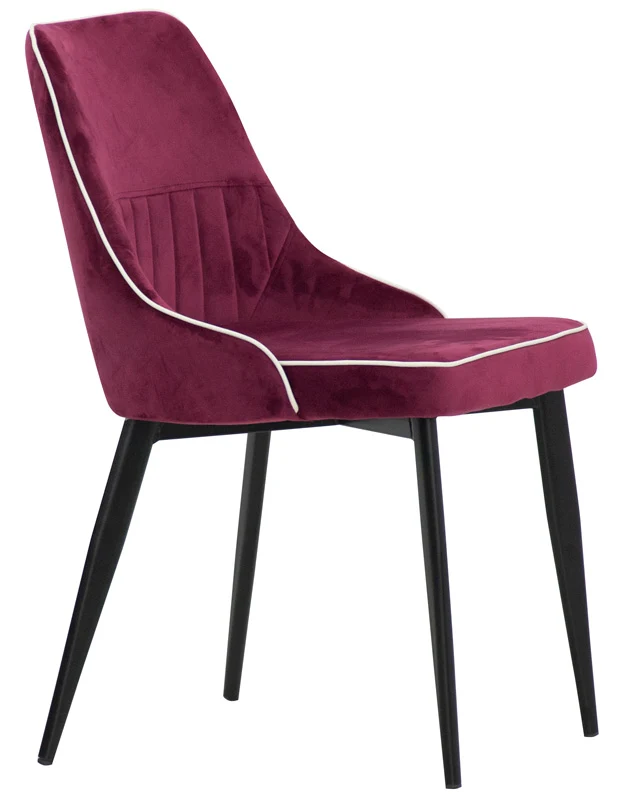 Set da 2 Sedia moderna in tessuto effetto velluto cm 43x46x81h - vari colori