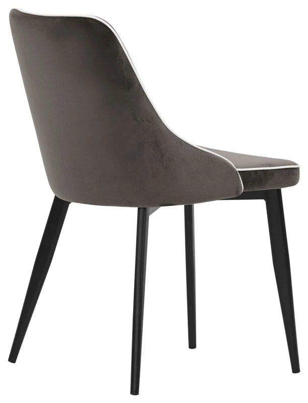 Set da 2 Sedia moderna in tessuto effetto velluto cm 43x46x81h - vari colori