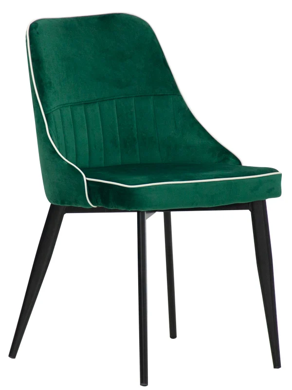 Set da 2 Sedia moderna in tessuto effetto velluto cm 43x46x81h - vari colori