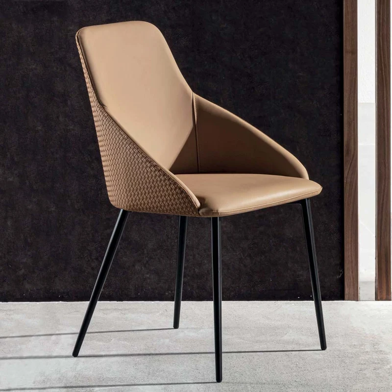 Roma - Set da 2 Sedia salotto in ecopelle gambe in metallo cm 52x57x88h - vari colori