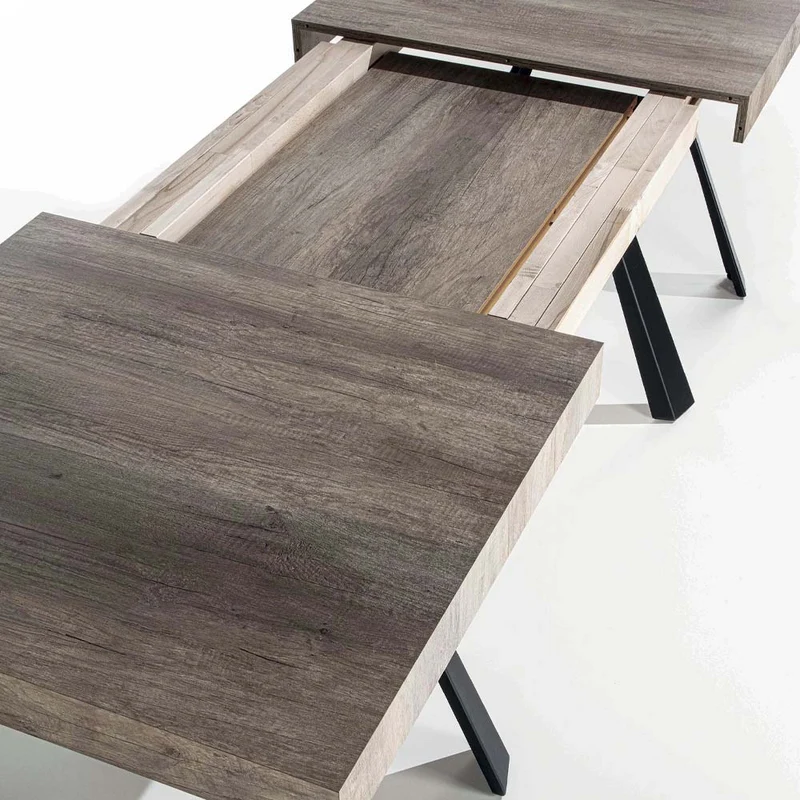 Farard - Tavolo allungabile da pranzo piano in legno cm 200/500x100x76h - vari colori