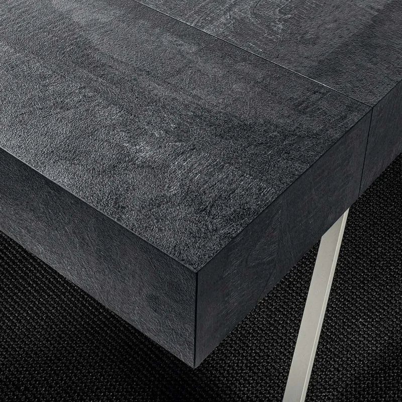 Garel - Tavolo allungabile gambe intrecciate piano in legno cm 180/280x90x76h - vari colori