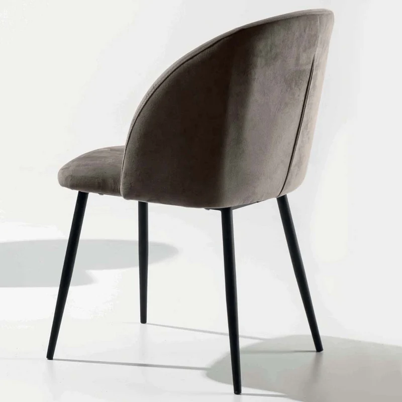 Pigalle - Set da 2 Sedia poltroncina in velluto antimacchia cm 52x58x83h - vari colori