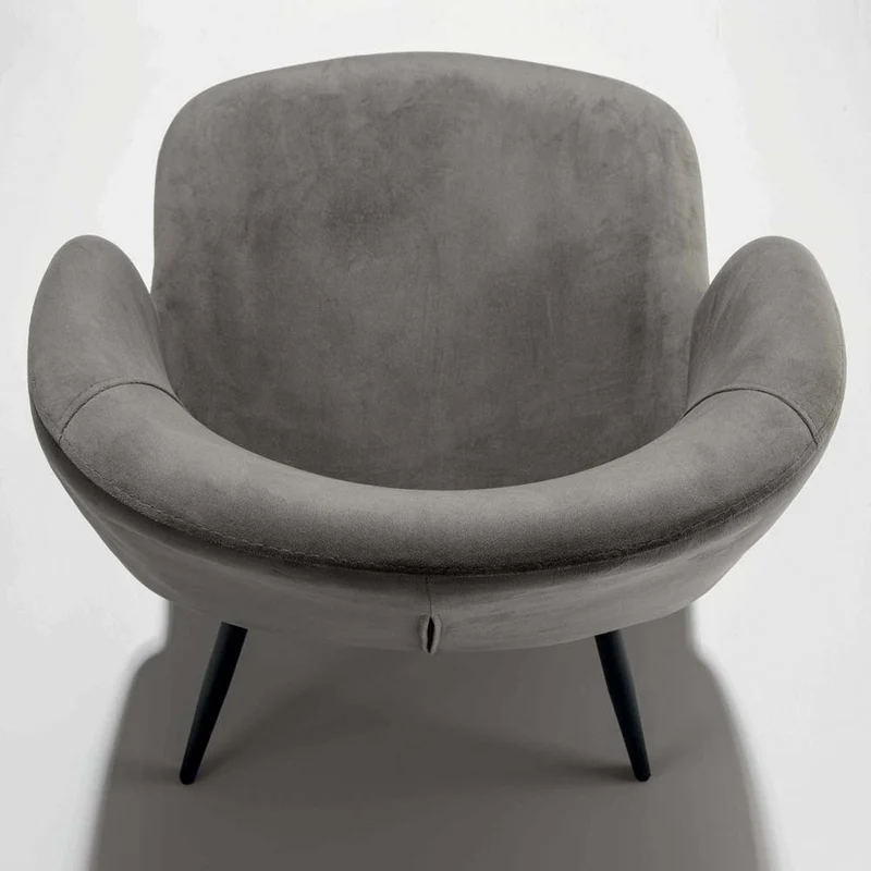 Pigalle - Set da 2 Sedia poltroncina in velluto antimacchia cm 52x58x83h - vari colori