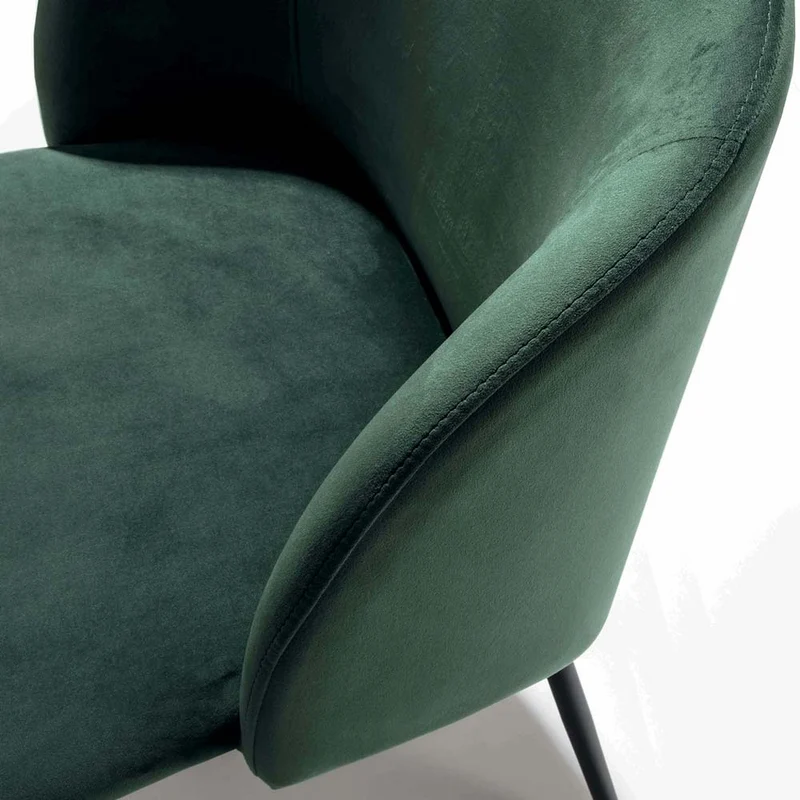 Pigalle - Set da 2 Sedia poltroncina in velluto antimacchia cm 52x58x83h - vari colori