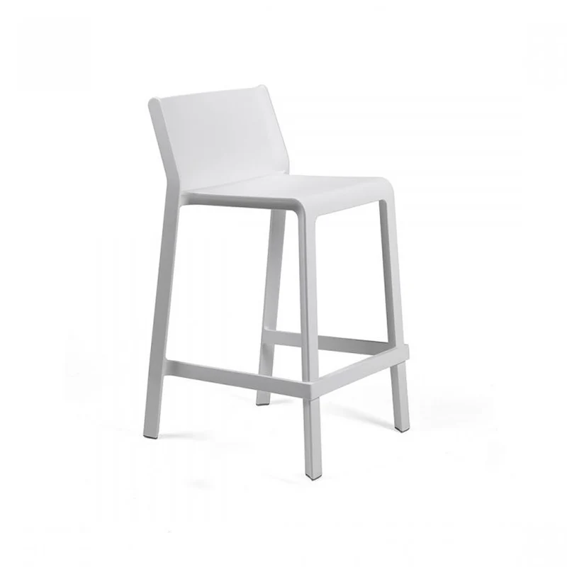 Set da 4 Sgabello moderno alto in polipropilene cm 50x53x83h - vari colori