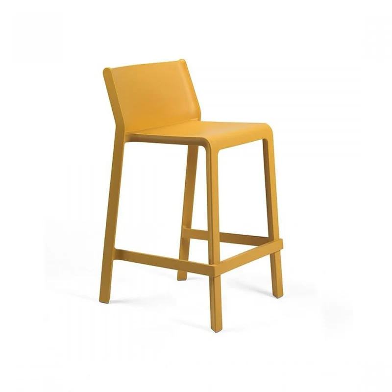 Set da 4 Sgabello moderno alto in polipropilene cm 50x53x83h - vari colori