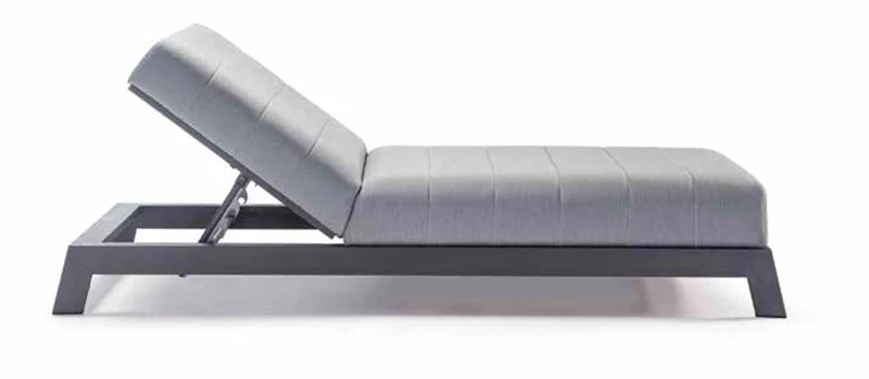 Sdraio da giardino struttura in alluminio rivestito in tessuto cm 203x90x38h