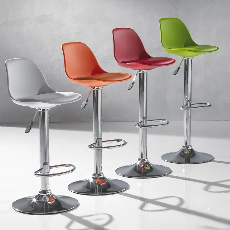 Set da 2 Sgabello da cucina moderno scocca in polipropilene cm Ø 40x82/104h - vari colori