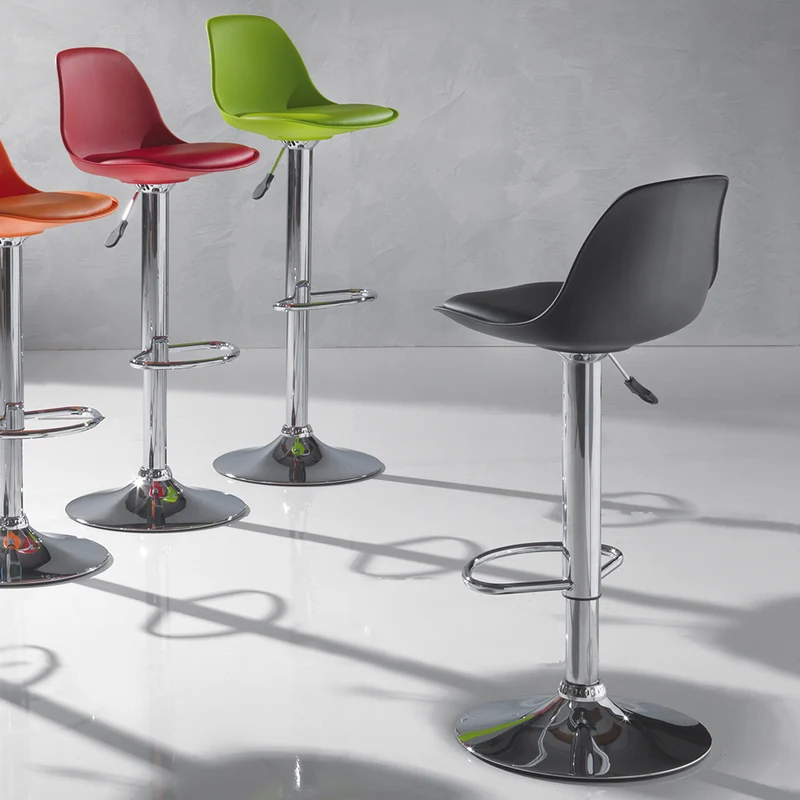 Set da 2 Sgabello da cucina moderno scocca in polipropilene cm Ø 40x82/104h - vari colori