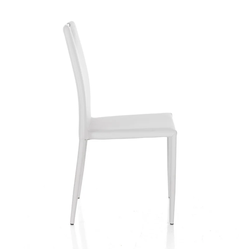 Set da 4 Sedia living moderna rivestita in similpelle cm 44x51x91h - vari colori