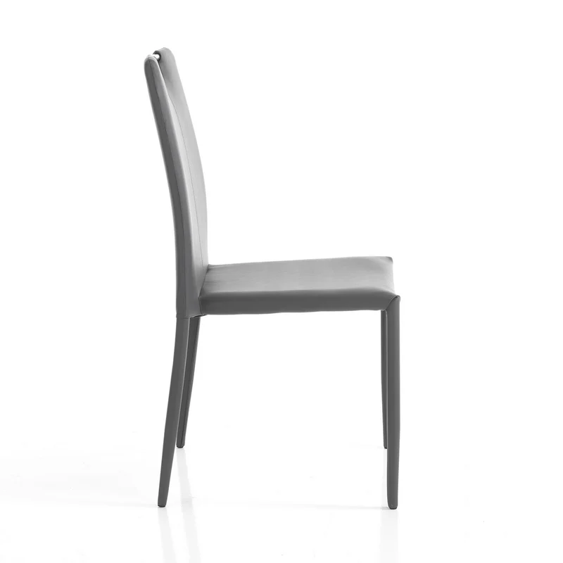 Set da 4 Sedia living moderna rivestita in similpelle cm 44x51x91h - vari colori