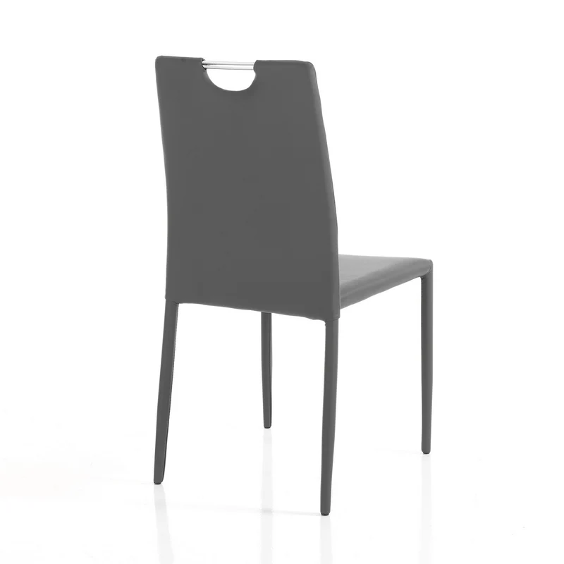 Set da 4 Sedia living moderna rivestita in similpelle cm 44x51x91h - vari colori