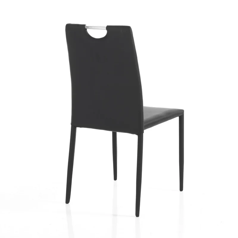 Set da 4 Sedia living moderna rivestita in similpelle cm 44x51x91h - vari colori