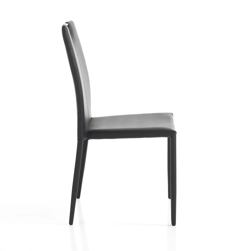 Set da 4 Sedia living moderna rivestita in similpelle cm 44x51x91h - vari colori