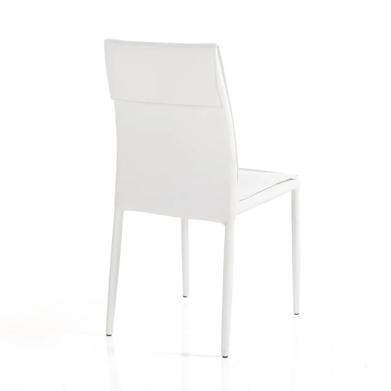 Set da 4 Sedia da soggiorno in metallo e similpelle cm 44x51x91h - vari colori